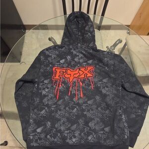 Fox Racing Black and Red Hoodie